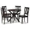 Baxton Studio Mare Modern and Contemporary Transitional Dark Brown Finished Wood 5-Piece Dining Set 177-11377-10892-Zoro - alternate 9